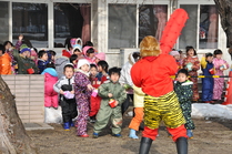 山口児童館で豆まき（2月3日）3