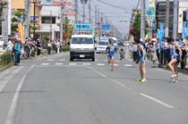 県縦断駅伝天童中継所1