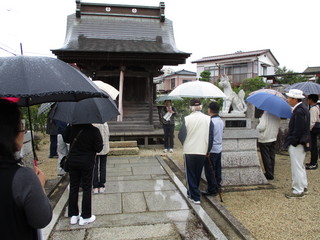 雨の中での視察になりました