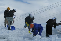 屋根にも大量の積雪